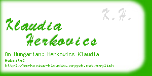 klaudia herkovics business card